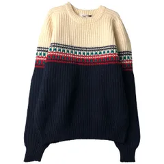 古着 80年代 ギャップ GAP オールドギャップ 総柄 ウールニットセーター メンズL相当 ヴィンテージ/eaa608320