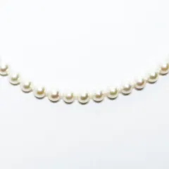 その他ブランド ネックレス 真珠 パール ロング シルバー 約6mm【中古】