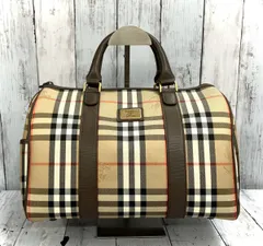 Burberrys / バーバリーズ / ボストンバッグ / ノバチェック / 革に若干のスレ有り