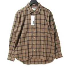 未使用 three dots スリードッツ 長袖シャツ YE202M ビエラチェックシャツ viyella check shirts ブラウン M 27112475