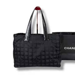 シャネル　CHANEL ニュートラベルライン　トートバッグ　ブラック　黒　肩掛け　ショルダー　ナイロンジャガード