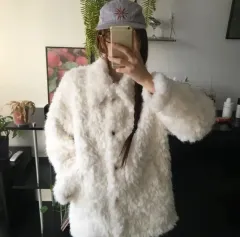 白ファーコート ショートジャケット