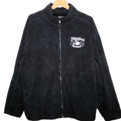 Walt Disney World/ウォルトディズニー 1995 vintage ヴィンテージ フリースジャケット フルジップ キャラクター ミッキーマウス 長袖 ワンポイント刺繡 オーバーサイズ ビッグシルエット Thailand製 Lサイズ ブラック