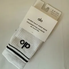 ALO Yoga アローヨガ ユニセックスソックス Sサイズ ホワイト/ブラック 正規品