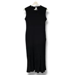 未使用タグ付き IENA イエナ ランダムテレコワンピース 23-040-900-4010-3-0 ノースリーブワンピース ロングワンピース 綿100% 日本製 黒 ブラック FREEサイズ レディース 夏 ゴーゴー古着久喜倉庫店 草3090