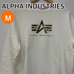 ALPHA INDUSTRIES アルファインダストリーズ トップス 長袖 スウェット 迷彩柄 ホワイト メンズ レディース Mサイズ 【CT2474】