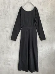 美品 Ungrid アングリッド 112250350501 バックギャザー ワンピース sizeS/黒  ■■ レディース