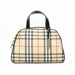 BURBERRY バーバリー ハンドバッグ ノバチェック PVC ボーリング バッグ【中古】