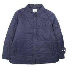 新品同様 24aw UNIQLO × ANYA HINDMARCH ユニクロ アニヤハインドマーチ パフテックシャツジャケット 中綿 ブルゾン L 紺  メンズ レディース 古着 中古 USED