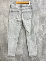 upper hights アッパーハイツ コットンストレッチ スリムテーパード スキニー デニムパンツ size22/ライトグレー ■■ レディース