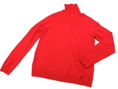 （K0123003）UNIQLO　ユニクロ　カシミヤハイネックセーター　ニット　カシミヤ100％　赤　Lサイズ