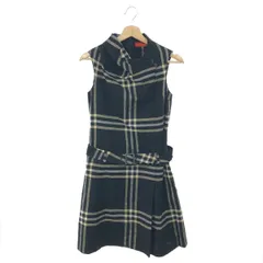 YORKLAND ヨークランド スタンドカラーワンピース サイズ:7号 チェック/ノースリーブ   コットン100％ ブラック レディース / 240001184285