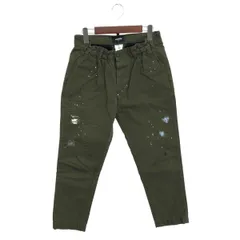 Dsquared2 ディースクエアード ウエストゴムテーパードパンツ サイズ:44 アーカイブ/パッチワーク/ペイント加工    カーキ メンズ / 241005007596