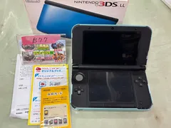 Nintendo（任天堂）　3DS LL　ブルー×ブラック　SPR-001(JPN)　オプション品の充電器付　中古（簡易動作確認済）