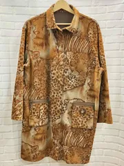 伊太利屋 / イタリヤ / ヒョウ柄ジップアップジャケット / ジャケット / サイズL / ブラウン