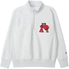 champion(チャンピオン) RW HALF ZIP カジュアルスウェットジャケット (c3c023-040)、シルバーグレー