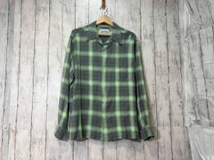 ワコマリア オンブレチェック オープン カラーシャツ 24FW グリーン