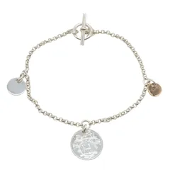 エルメス HERMES ブレスレット エクスリブリス PMブレスレット 腕回り15.5㎝ シルバー925 K18PG（ピンクゴールド） エクスリブリス PMブレスレット レディース Used A