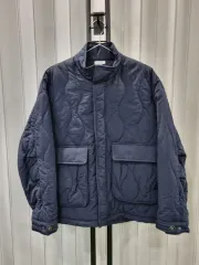 ネイビー キルティング ジャケット アウター