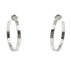 カルティエ CARTIER ピアス ラブフープ ピアス B8028300 K18WG（ホワイトゴールド） ラブフープ ピアス レディース Used Aのサムネイル