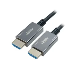 HORIC 光ファイバー HDMIケーブル 20m スタンダード Ultra High Speed規格準拠品 ブラック(クロムメッキ) HH200-081BB