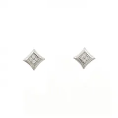 K10WG ダイヤモンド ピアス