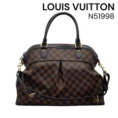 ● 美品 ルイヴィトン LOUIS VUITTON ダミエ エベヌ トレヴィGM ハンドバッグ ショルダーバッグ N51998 2WAY キャンバス レディース 6D039
