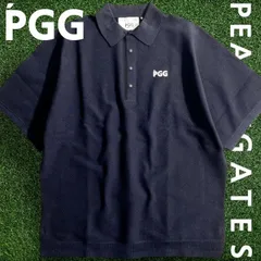 PGG by PEARLY GATES ピージージー パーリーゲイツ ゴルフ 吸汗速乾 ローカルポリ 無地 ストレッチ ドルマンスリーブ 半袖 ポロシャツ ニットポロ ゴルフウェア 262-2275605 定2.4万 ネイビーブラック▲027▼50925w08