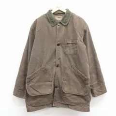 XL/古着 エルエルビーン 長袖 ハンティング ジャケット メンズ 00年代 00s ダック地 襟コーデュロイ コットン こげ茶 25dec03