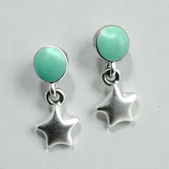 TRIFARI トリファリ ピアス　スター　シルバー色×ターコイズブルーのサムネイル