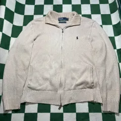 ポロ ラルフローレン ニット ジップアップ カーディガン M