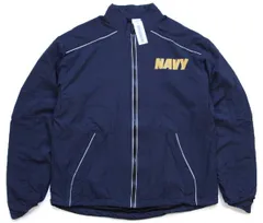デッドストック★16 USA製 米軍 U.S.NAVY RUNNING JACKET トレーニング ナイロンジャケット 紺 S/S★ミリタリー フィジカル ランニング