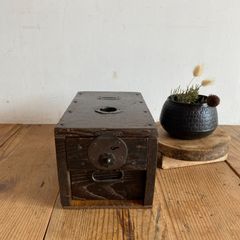 アンティーク 銭箱 貯金箱 銭函 無垢材 骨董 y551 - メルカリ
