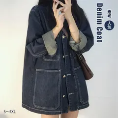 デニムコートレディースレディース Gジャンジージャン 羽織デニム綿コットンミドル丈 カジュアル 大きいサイズ アウター 春 秋 冬 ゆったり42717