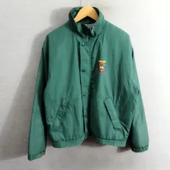 NICOLE CLUB FOR MEN ニコルクラブ フォーメン ジップアップ ジャケット ブルゾン ロゴ 刺繍 グリーン系 厚手 DC 古着 中綿 A535のサムネイル
