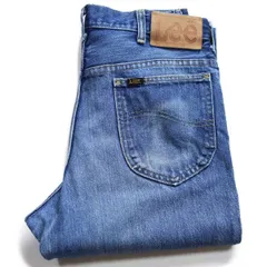 80s USA製 Leeリー 200 フレア デニムパンツ ヒゲ W32 L34★ベルボトム ブーツカット ビンテージ ジーンズ レザーパッチ