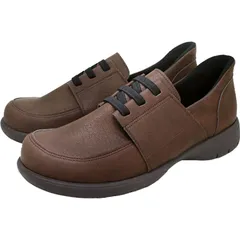 re:geta(リゲッタ) ハンズフリーシューズ レースアップ カジュアルシューズ (r403m-brn)、ブラウン