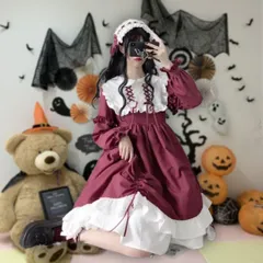 ハロウィン ワンピース ロリータ ゴスロリ コスプレ 長袖 衣装 フリル 16