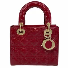 クリスチャン・ディオール(Christian Dior) クリスチャンディオール ハンドバッグ カナージュ レディディオール エナメル ボルドー レディース