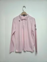 パーリーゲイツ レディース ゴルフ 長袖 カラーTシャツ ピンク(M)