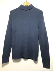 101032 rehacer コットン カシミヤ タートルネック ニット M ネイビー ハイネック セーター レアセルのサムネイル