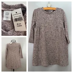 GAP 杢調ピンク ニットワンピース