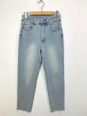 prose verse プロズヴェール 定価5280円 ストレッチテーパード デニムパンツ sizePS/水色 ■■レディース