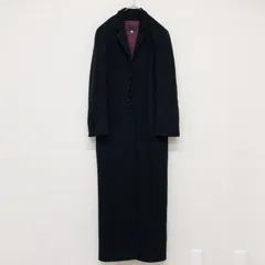 D&G　ドルチェアンドガッバーナ　スーパーロングコート　マキシ丈　チェスター　ブラック　ウール　アクリル　イタリア製　レディース　40　a01313