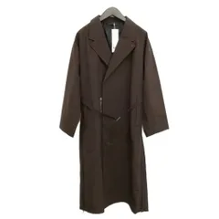 ユニクロ UNIQLO U 211-480063 ステンカラー ロング コート + ダークブラウン M