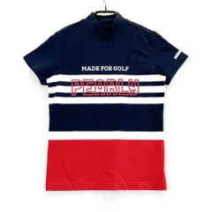 サイズ：1 PEARLY GATES パーリーゲイツ  ハイネック半袖Tシャツ ボーダー柄 ネイビー系 [240101533840] ゴルフウェア レディース ストスト