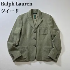 Ralph Lauren　レディース　ツイード　テーラードジャケット　グリーン　12 古着