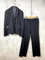 美品 COMME CA ISM コムサイズム 12-04GU03 ウール セットアップ ジャケット パンツ スーツ sizeS/黒 ■■レディース
