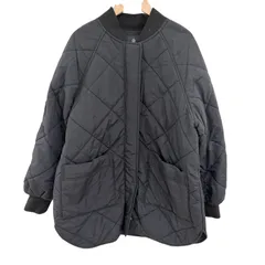   nano universe  ナノユニバース　中綿　キルティングジャケット　コート　ブラック　黒　レディース　フリーサイズ　【Z1738】