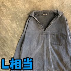 希少 70s ドイツ軍 襟付き ウールセーラーシャツ スモック チンスト付